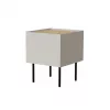 Cama Naktinis staliukas, 2 vnt., FELLINI, 40x41x60, kašmyro + alyvuoto ąžuolo stalviršis