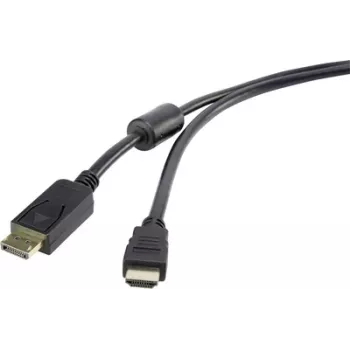 DisplayPort į HDMI laidas Renkforce 5 m – skaitmeninis garso ir vaizdo ryšys