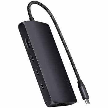 Satechi USB-C Multiport Adapter ST-P8KED — 6 prievadų, palaiko 8K raišką