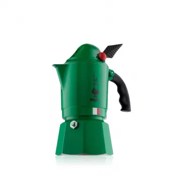 Kavinukas BIALETTI Moka BREAK ALPINA 3 puodeliai, žalias, aliuminis, bakelitinė rankena