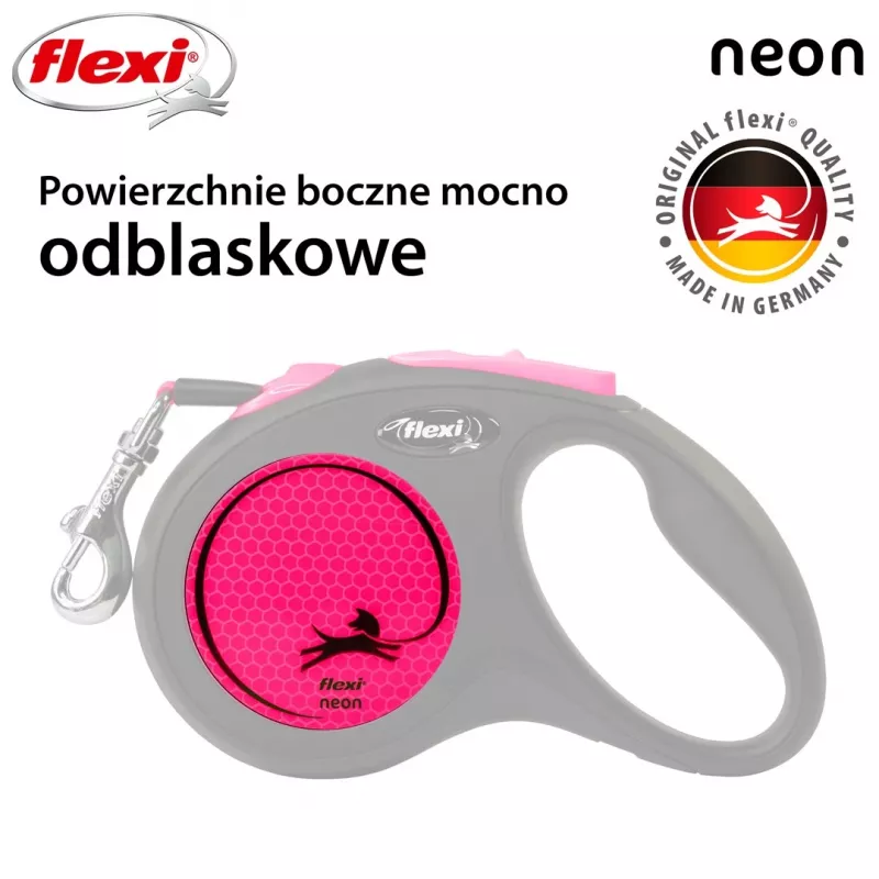 Flexi New Neon S 5 m šuns užtraukiamas pavadėlis