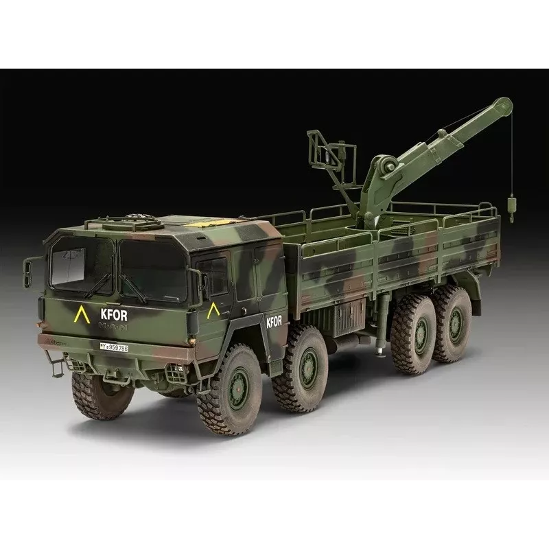 Plastikinis modelio rinkinys REVELL Man 10T Milgl 8x8 sunkvežimis 1/35 mastelis