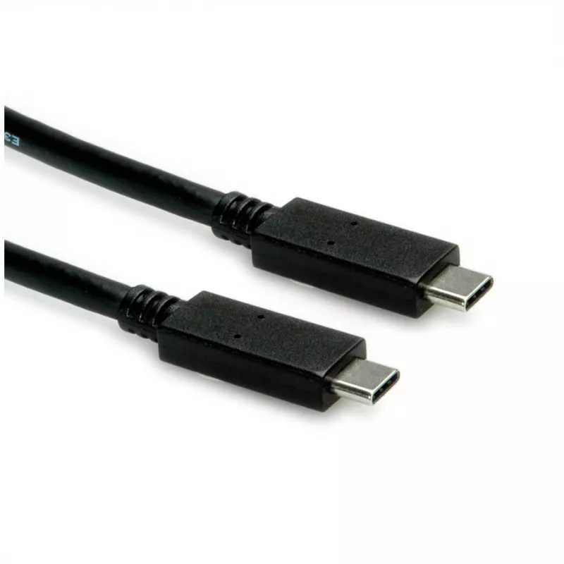 USB kabelis ROLINE 11.02.9056 0,5 m USB 3.2 Gen 2 10 Gbit/s USB C juodas