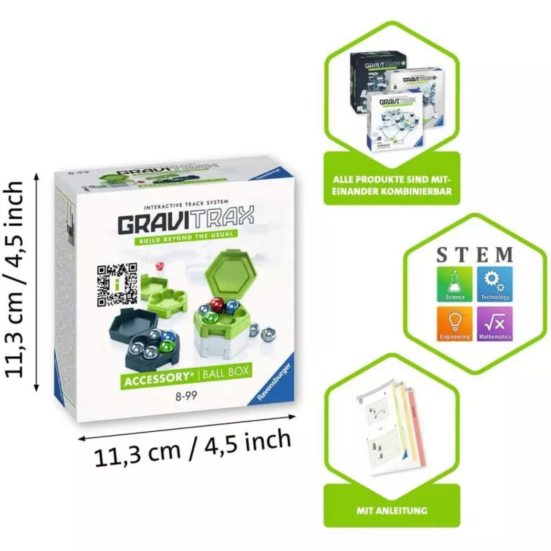 Priedas žaidimui Ravensburger GraviTrax kamuoliukų dėžutė įvairiaspalvė
