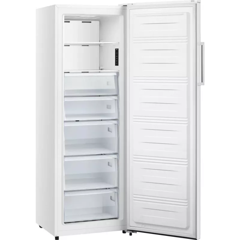 Šaldiklis vertikalus Gorenje FN617EEW5 — 240 L, No Frost, 172 cm aukštis, laisvai pastatomas, baltas, ekranas, Energijos klasė E