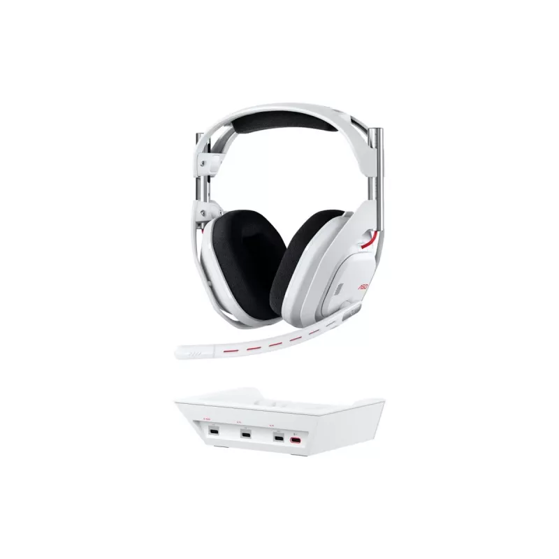 LOGITECH A50 Lightspeed belaidės ausinės su stotimi WHITE EMEA28-9