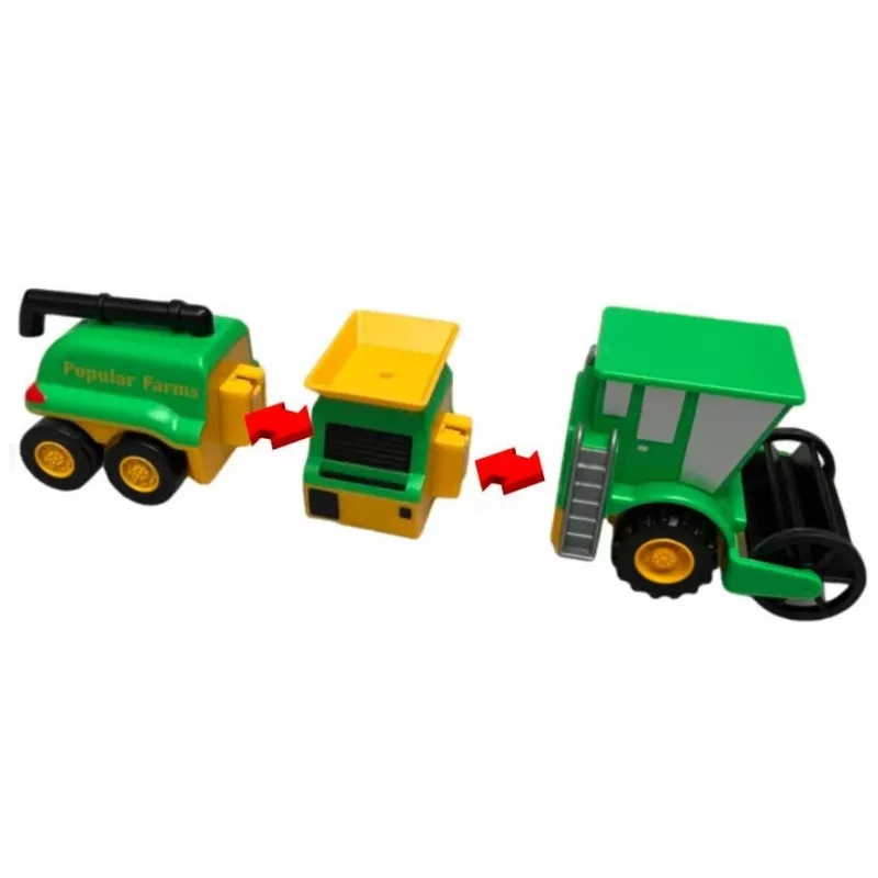 Popular Playthings Ūkio transporto priemonių rinkinys Mix or Match (dvikalbis)