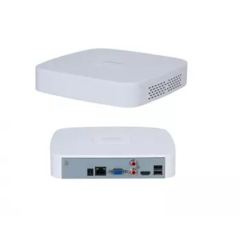 Tinklinis vaizdo registratorius DAHUA NVR2104-S3 4 kanalų, 1U, SATA HDD iki 16 TB, 1080p/720p, 12V/1,5A, baltas