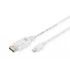Mini DisplayPort – DisplayPort laidas Digitus AK-340102-010-W, 1 m, baltas