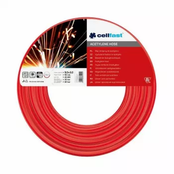 Acetileno žarna Cellfast 9×3 mm, 50 m – suvirinimo dujų žarna
