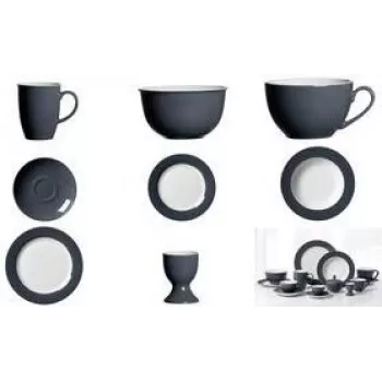 Lėkštės vakarienės ritzenhoff & breker DOPPIO ANTHRAZIT 270 mm porcelianas 6 vnt.