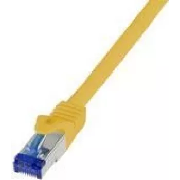 Logilink Professional - Pataisinis kabelis - RJ-45 (kištukas) į RJ-45 (kištukas) - 1 m - 6 mm - S/FTP - Cat.7 laidas (kabelis) / CAT 6a (prievadai) - Halogen-Free, liejinis, be užkliuvimo - Geltonas, RAL 1018 (C6A037S)