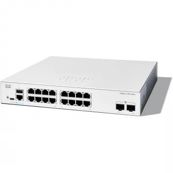 Valdomas jungiklis Cisco Catalyst 1300-16T-2G — 16x Gigabit RJ-45, 2x 1GE SFP, L2/L3