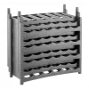 Stalviršinis vyno lentynėlė Rotho VARIO 6 butelių talpa, sulankstoma, pilka, 600×220×140 mm