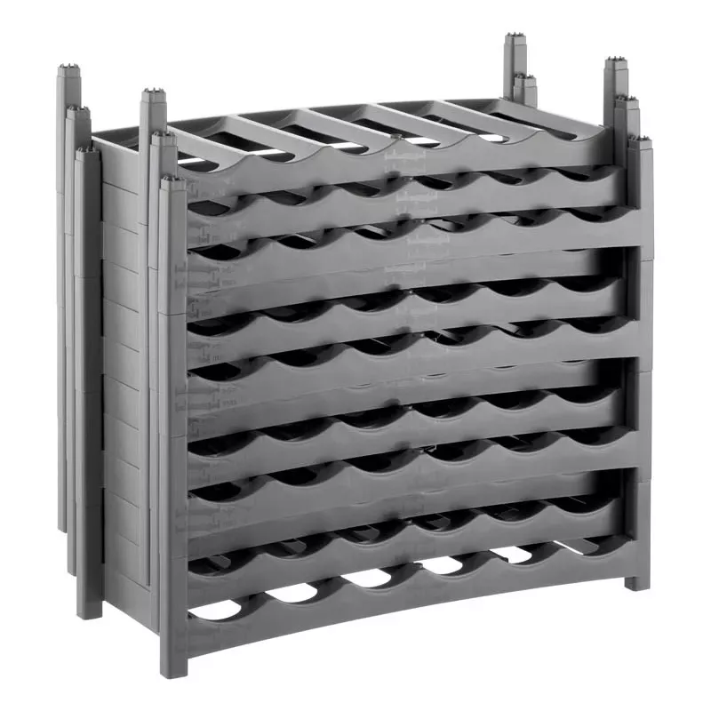 Stalviršinis vyno lentynėlė Rotho VARIO 6 butelių talpa, sulankstoma, pilka, 600×220×140 mm
