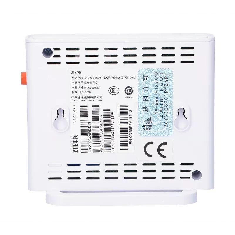 ONT ZTE ZXA10 F601, 1× GPON, 1× RJ45 1000 Mb/s