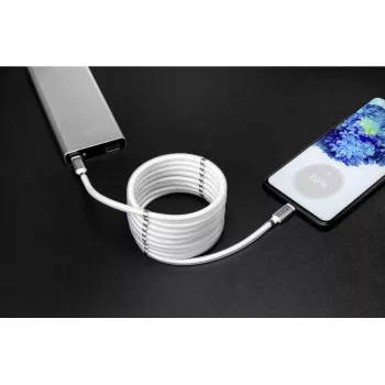 Renkforce USB 2.0 laidas, USB-C™ kištukas – USB-C™ kištukas, 2,00 m, baltas, auksuoti kontaktai (TO-6886785)