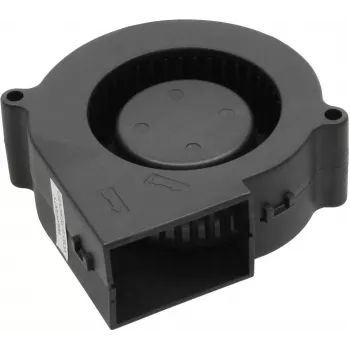 Titan TFD-B7530M12B 2x29,5mm radialinis ventiliatorius, 12V, dvigubas rutulinis guolis, juodas
