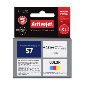 Activejet AH-57R rašalinė kasetė (HP 57 C6657AE pakaitalas; Premium; 21 ml; spalvota)