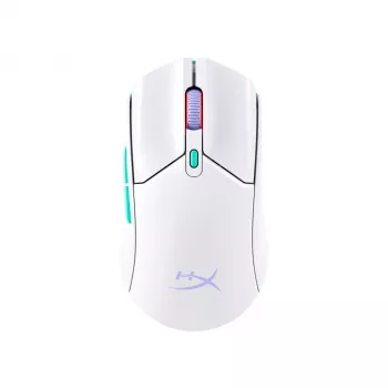 HyperX Pulsefire Haste 2 Core Wls – Belaidis žaidimų pelė (balta/žalia/violetinė)