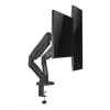 Monitorinė ranka up up Ekonomiška interaktyvi priešsvėrinė dviejų monitorių ranka matinė juoda VESA 75x75/100x100