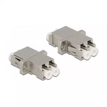 Optiminis skaidulų jungtis DeLOCK LC Duplex moteriška į LC Duplex moteriška Vienmodė metalinė