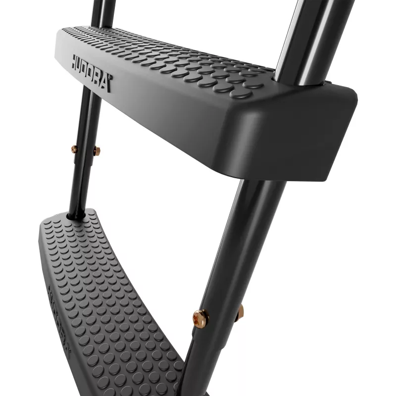 Kopėtėlės prie batuto HUDORA universal 70–100 cm, juodos, reguliuojami saugos laipteliai
