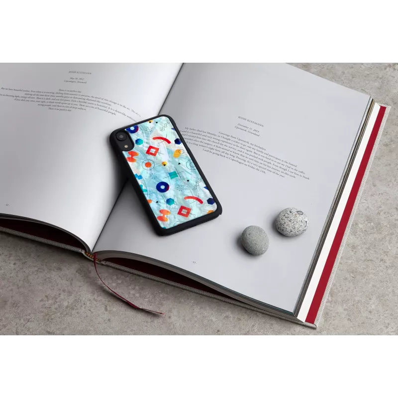 Apsauginis dėklas iKins iPhone XR – Black Poppin Rock dizainas