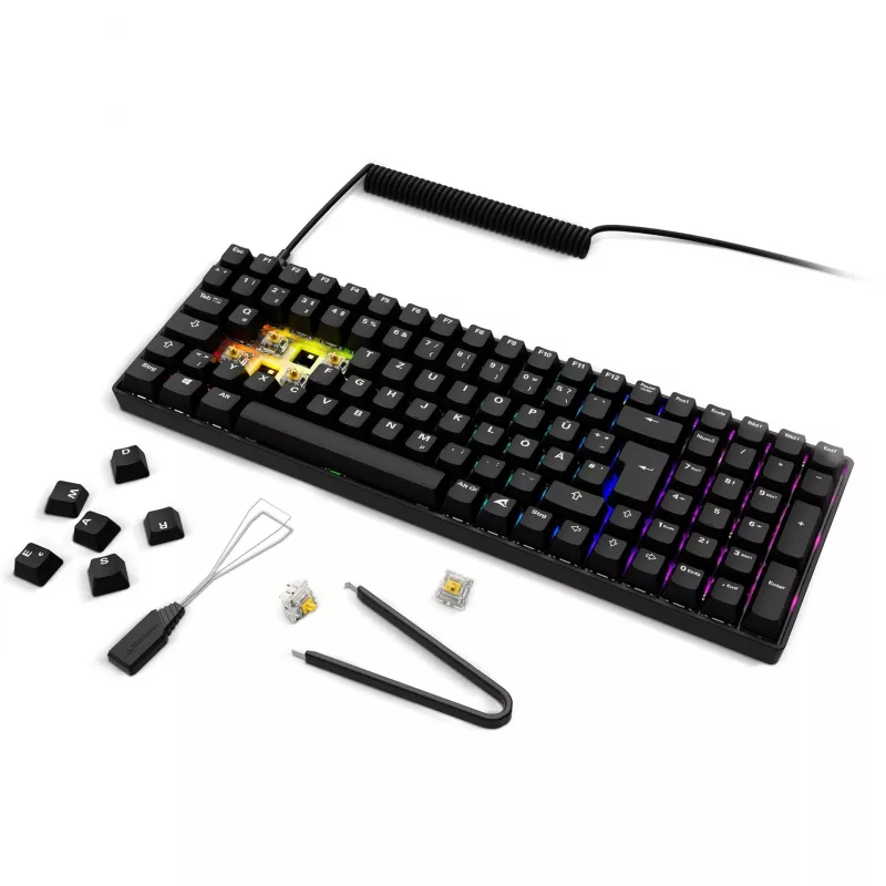 Sharkoon SGK50 S2 belaidė RF mechaninė klaviatūra QWERTZ vokiškas išdėstymas