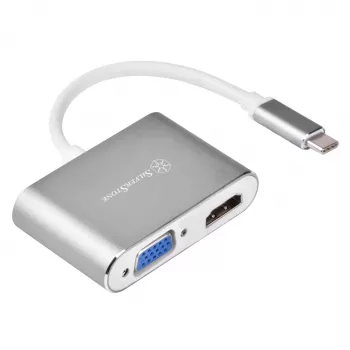 Išorinis vaizdo adapteris SILVERSTONE EP16 USB-C 3.1 su HDMI ir VGA išvestimis