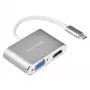 Išorinis vaizdo adapteris SILVERSTONE EP16 USB-C 3.1 su HDMI ir VGA išvestimis