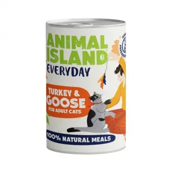 ANIMAL ISLAND Everyday Turkey and goose šlapias kačių ėdalas - 400g