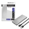 Aliumininis korpusas QOLTEC 51833, skirtas M.2 SATA SSD, SATA į USB 3.0, palaiko iki 2 TB