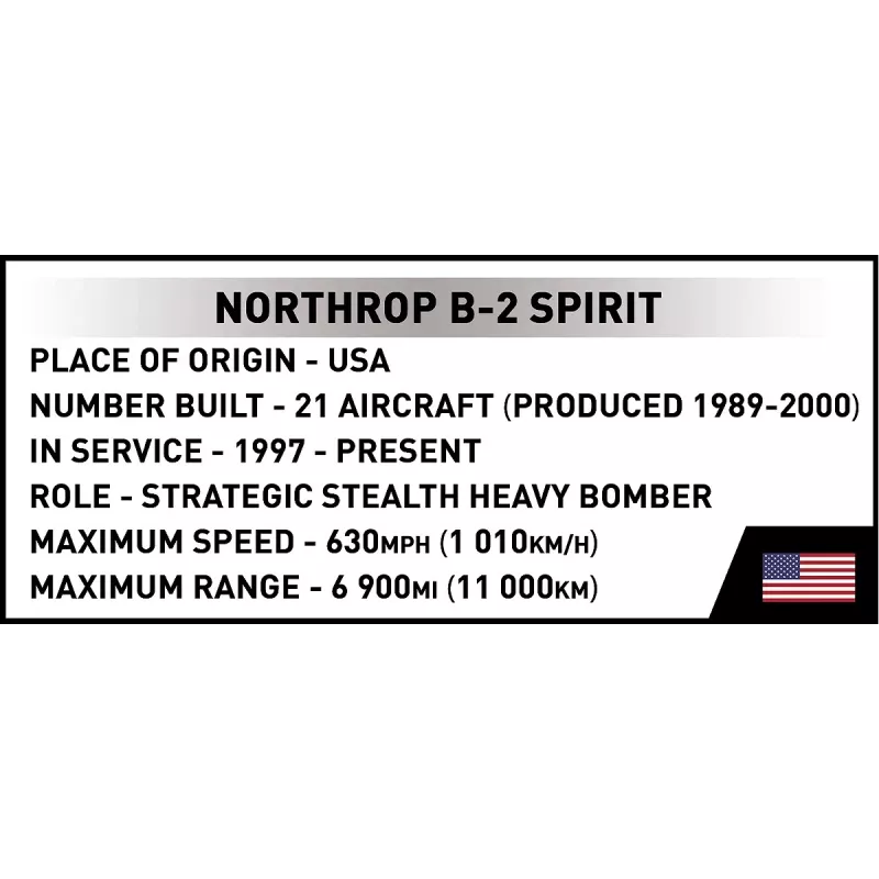 Konstruktorius Cobi Northrop Grumman B-2 SPIRIT modelio rinkinys