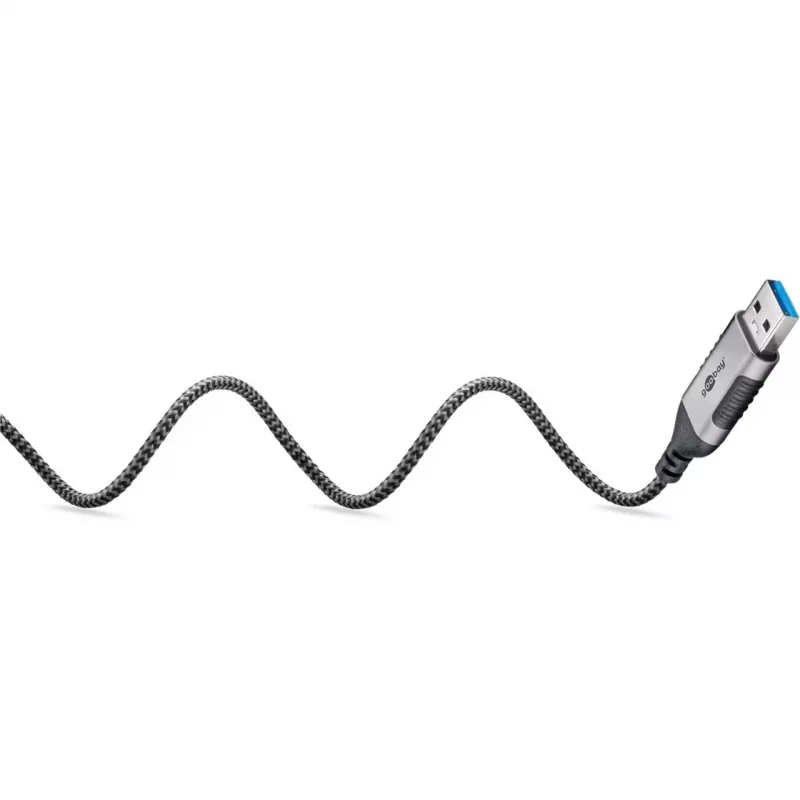 Goobay USB-A 3.0 į RJ45 eterneto kabelis, plonas, 3 m (74396)