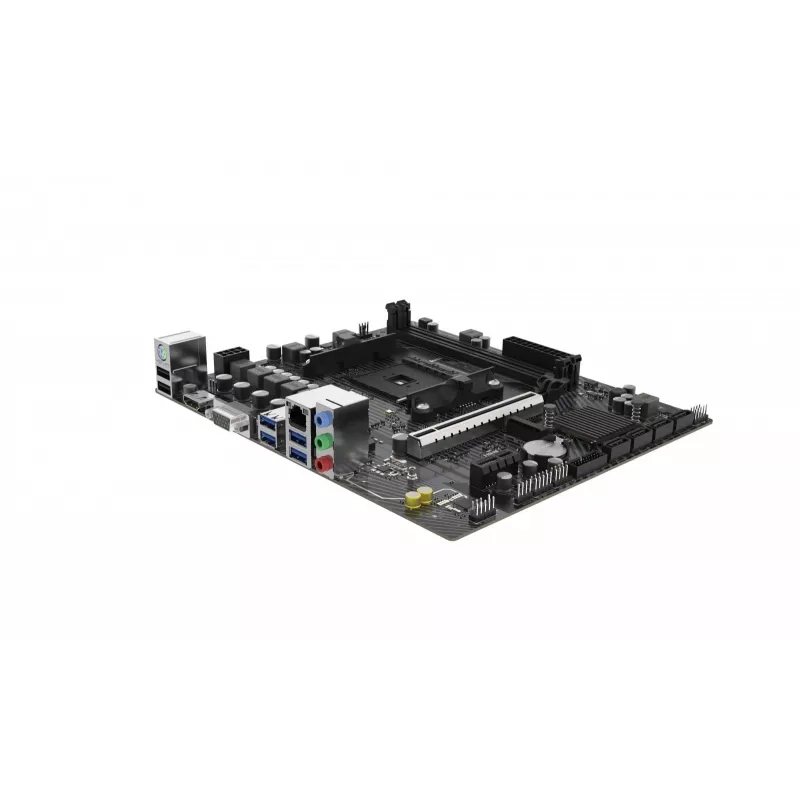 Sapphire A520M-E Micro ATX pagrindinė plokštė, Socket AM4, AMD A520, 2x DDR4 DIMM, max 64 GB, PCIe 3.0 x16/x1, SATA III, Gigabit LAN
