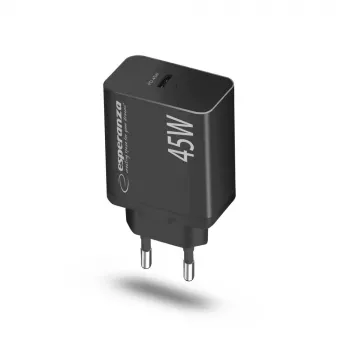 Esperanza EZC108K tinklo įkroviklis 45W juodas