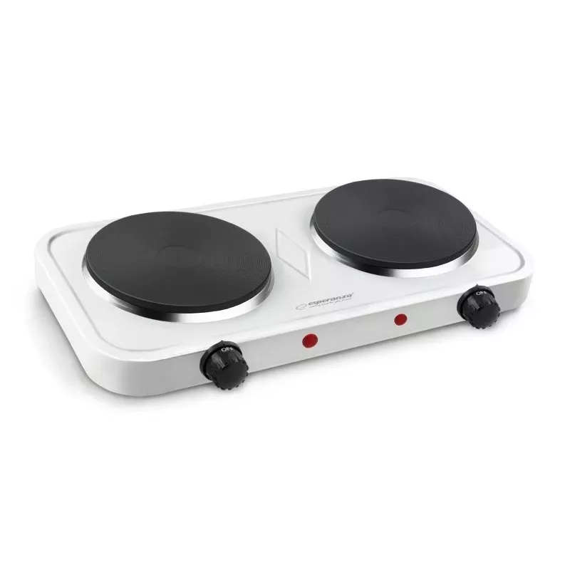 Esperanza COTOPAXI White Countertop Sealed plate 2 zone(s) – Balta 2 zonų sandari kaitlentė