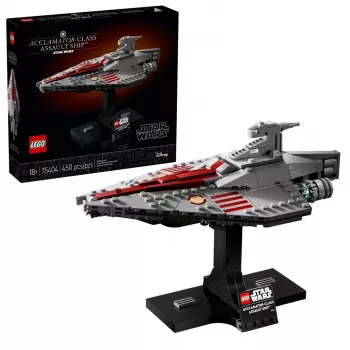 LEGO Star Wars Acclamator klasės puolimo laivas rinkinys 75404 — statybos rinkinys, 450 dalių, demonstracinis modelis 130×150×230 mm
