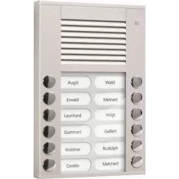 Audio lauko stotelė PES12-EN04 12 mygtukų 2 eilės paviršinis montavimas sidabrinė (PES12-EN04)