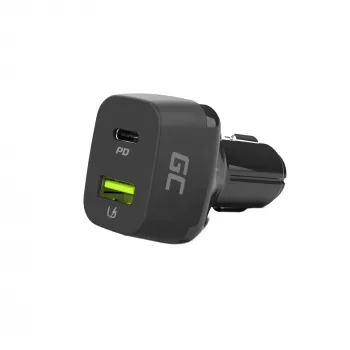 Automobilinis įkroviklis Green Cell CAD33, 42W, USB-C PD + USB-A QC3.0, 12/24V įėjimas, 5–12V išėjimas