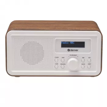 Radijas DENVER DAB-30DW DAB/FM stalinis radijas tamsaus medžio apdaila
