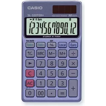 Skaičiuotuvas kišeninis Casio SL-320TER+ Basic Blue
