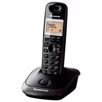 Panasonic KX-TG2511 DECT belaidis telefonas juodos spalvos su skambučio numerio atpažinimu