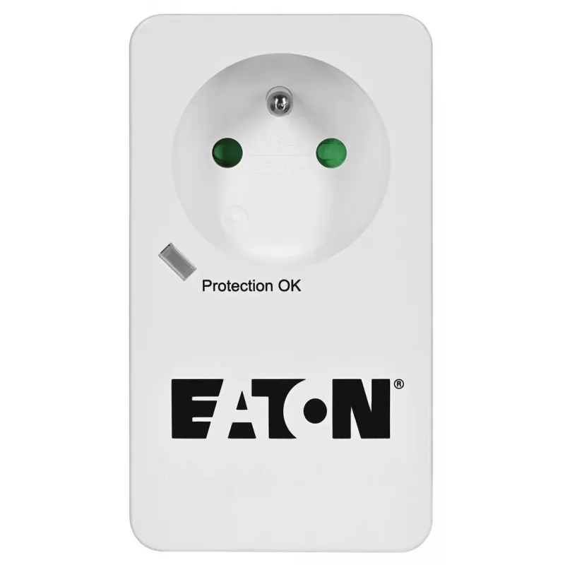 Apsaugos nuo viršįtampių dėžutė Eaton Protection Box 1 FR – 1x E tipo lizdas, 220–250 V, 16 A, 4000 W, juoda, kompaktiška