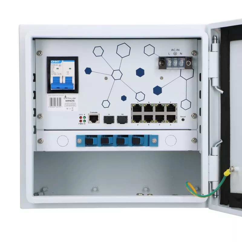 Valdomas komutatorius Extralink Minos 8x RJ45 1000Mbps PoE 200W L2