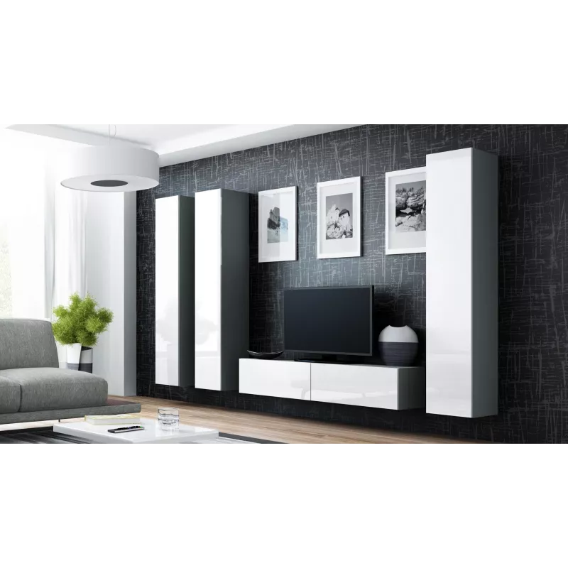 Cama uždara Spintelė VIGO '180' 180/40/30 sonomos ąžuolas/baltas blizgus