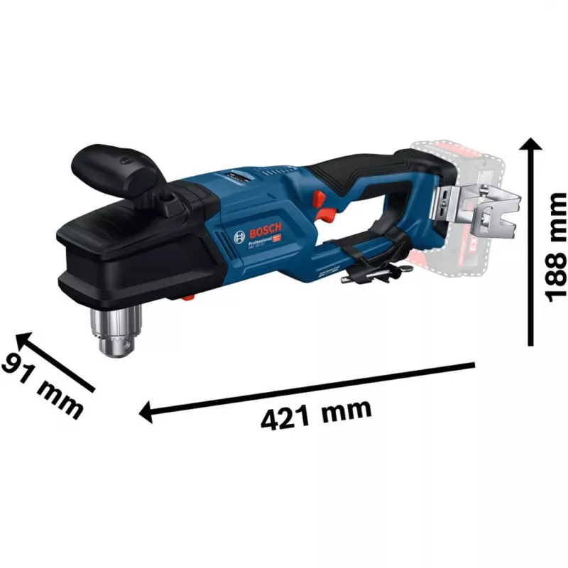 Belaidis kampinis gręžtuvas GRD 18V-127 Professional solo, 18V (mėlynas/juodas, be akumuliatoriaus ir įkroviklio)