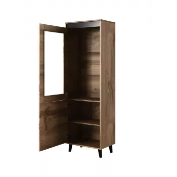 Spintelė NORD 60×38×182,5 cm ąžuolas votanas/antracitas, ant grindų
