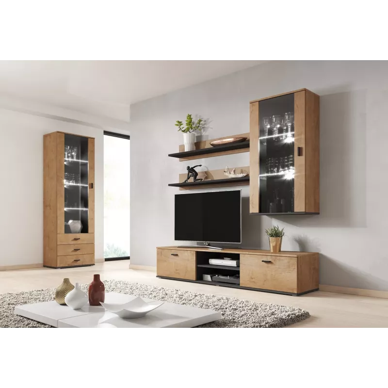 Cama set of two shelves 125cm SOHO lefkas oak/Juoda